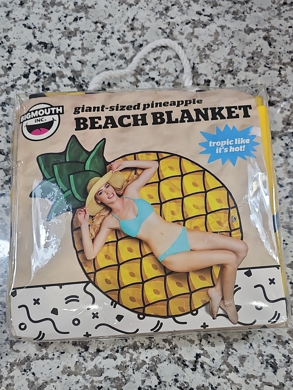 BigMouth Giant-Sized Pineapple Beach Blanket - Yellow